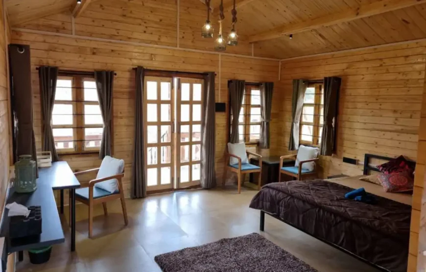 A cozy cabin in the woods